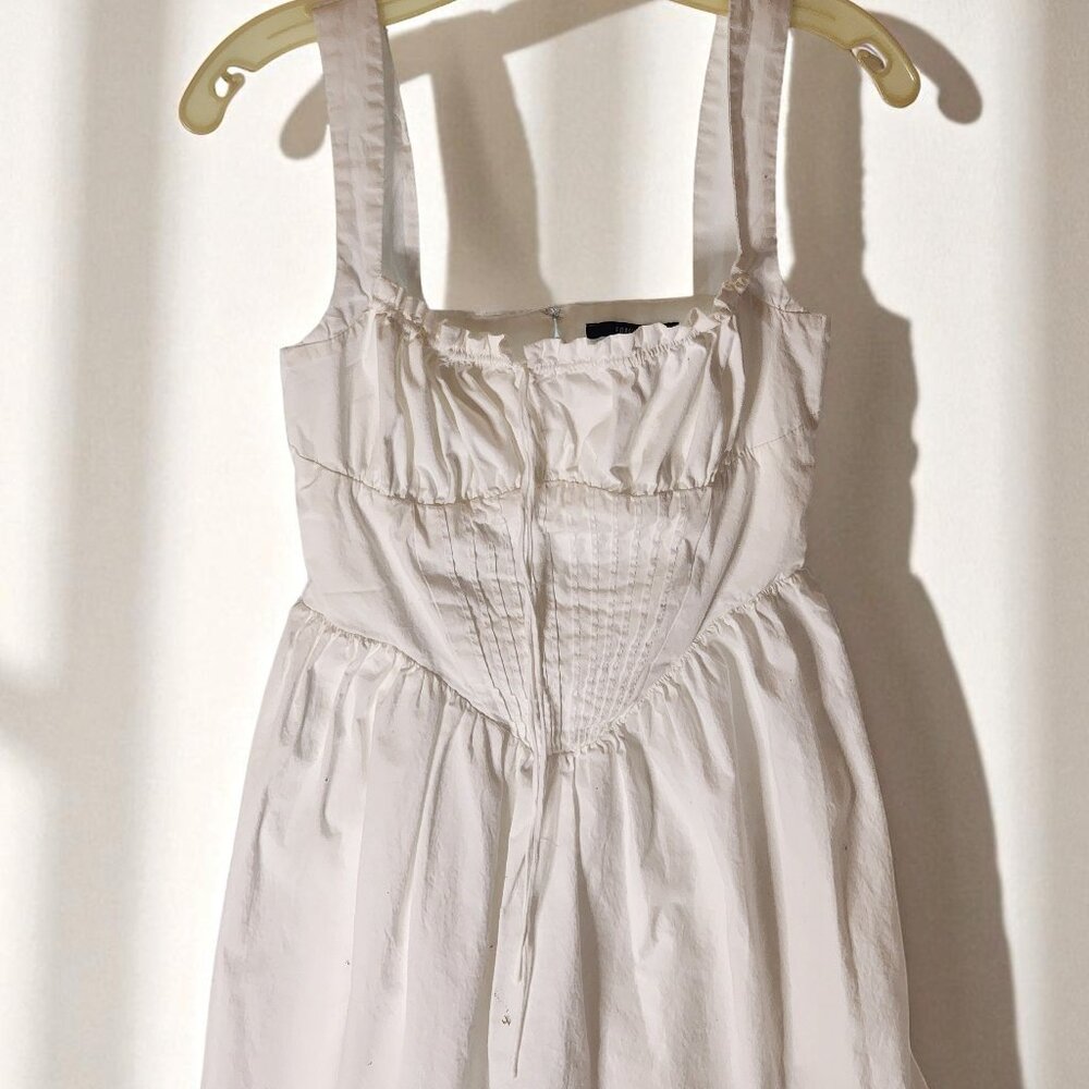 Forever 21 White Cottagecore Mini Dress – Size Small, Empire Waist